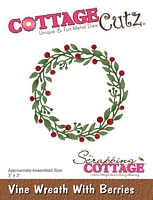 Matrita Scrapping Cottage Vine Wreath With Berries, CottageCutz