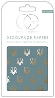 Hartie decoupage Stag Repeat, 35x40cm, 3buc, Craft Consortium