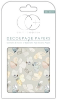 Hartie decoupage Meadow Flutter, 35x40cm, 3buc, Craft Consortium