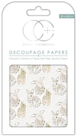 Hartie decoupage Hazel, 35x40cm, 3buc, Craft Consortium