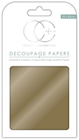 Hartie decoupage Metallic Gold, 35x40cm, 3buc, Craft Consortium