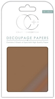 Hartie decoupage Metallic Copper, 35x40cm, 3buc, Craft Consortium