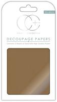 Hartie decoupage Metallic Antique Gold, 35x40cm, 3buc, Craft Consortium