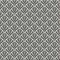 Hartie imprimata Black Ivory Damask, 12x12in, 210g, Canvas Corp