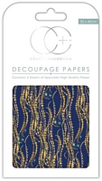 Hartie decoupage Blue Decal, 35x40cm, 3buc, Craft Consortium