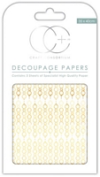 Hartie decoupage White Paper Chain, 35x40cm, 3buc, Craft Consortium