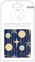 Hartie decoupage Blue Stars, 35x40cm, 3buc, Craft Consortium