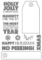 Stampile clear acrilice Christmas Tags Holly Jolly, Crafty Impressions