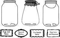 Stampile acrilice, Jars and Labels, A6, Crafty Impressions