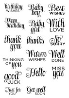 Stampile clear acrilice, Sentiments Everyday Messages, Crafty Impressions