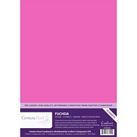 Carton perlat Centura Pearl, A4, 300g, 10coli, Crafters Companion - Fuchsia