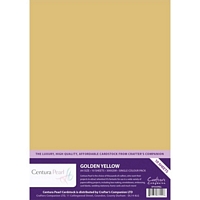 Carton perlat Centura Pearl, A4, 300g, 10coli, Crafters Companion - Golden Yellow