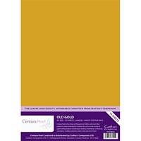 Carton perlat Centura Pearl, A4, 300g, 10coli, Crafters Companion - Old Gold