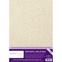 Carton perlat Centura Pearl, A4, 300g, 10coli, Crafters Companion - Hint of Gold