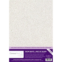 Carton perlat Centura Pearl, A4, 300g, 10coli, Crafters Companion - Hint of Silver