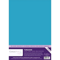 Carton perlat Centura Pearl, A4, 300g, 10coli, Crafters Companion - Turquoise