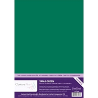 Carton perlat Centura Pearl, A4, 300g, 10coli, Crafters Companion - Xmas Green