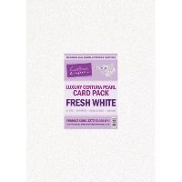 Carton perlat Fresh White Luxury Centura Pearl, A4, 40 coli, 320g, Crafters Companion