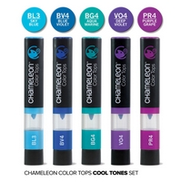 Marker Color Tops Cool Tones, set 5 buc, Chameleon