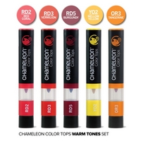 Marker Color Tops Warm Tones, set 5 buc, Chameleon