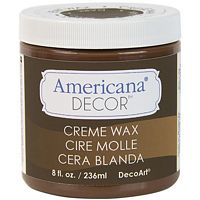 Ceara crema de protectie, Americana Decor Deep Brown Creme Wax, 236ml, DecoArt