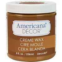 Ceara crema de protectie, Americana Decor Golden Brown Creme Wax, 236ml, DecoArt