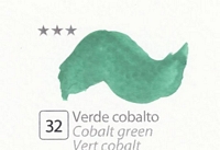 Culori acuarela extrafine cu miere salcam, half pan, Renesans - 32 Cobalt green