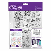 Stampile acrilice A5, Butterflies, 16 buc, Docrafts