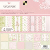 Set cartoane 12x12inch Preppy Princess, 220gmp, 48 coli, DCWV