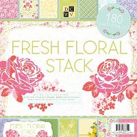 Set cartoane imprimate Fresh Floral, 12x12in, 180 coli, DCWV