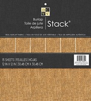 Set coli iuta 12x12inch Real Burlap Fabric, 220gmp, 15 coli, DCWV