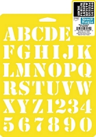 Sablon decorativ Basic alphabet, Delta Stencil Mania