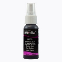 Culori acrilice cu pulverizator Media Misters, 59ml, DecoArt - Carbon Black Media Mister