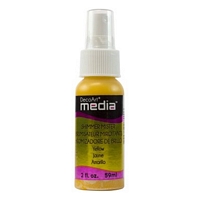 Culori acrilice cu pulverizator Media Misters, 59ml, DecoArt - Yellow Media Shimmer Mister