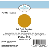 Carton color 12x12inch, 270g, set 10 coli, Soft Finish Cardstock, Elizabeth Craft Designs - Mustard