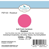 Carton color 12x12inch, 270g, set 10 coli, Soft Finish Cardstock, Elizabeth Craft Designs - Rosebud