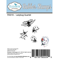 Stampile cauciuc Ladybug Quartet, montate, Elizabeth Craft Designs