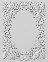 Placa embosare 3D Holly Swirls 5x7in, Creative Expressions