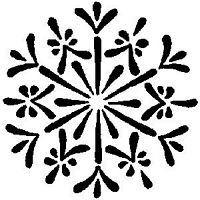 Stampila cauciuc montata pe lemn Snowflake #1, Art Stamps