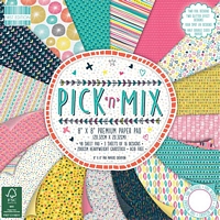 Set cartoane imprimate Pick N Mix, 8x8in, 48 coli, Trimcraft