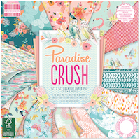 Set cartoane imprimate Paradise Crush, 12x12in, 48 coli, Trimcraft