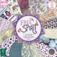 Set cartoane imprimate Free Spirit, 12x12in, 48 coli, Trimcraft