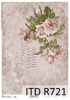 Hartie de orez pentru decoupage retro, A4, 25-30gmp, ITD-R721