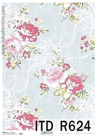 Hartie de orez pentru decoupage shabby chic, A4, 25-30gmp, ITD-R624