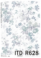 Hartie de orez pentru decoupage shabby chic, A4, 25-30gmp, ITD-R628