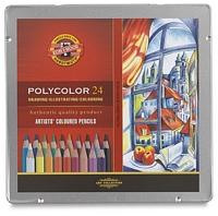 Creioane colorate pentru desen, Polycolor, asortate, 24 buc, Koh-I-Noor