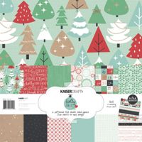 Set cartoane Holly Jolly cu Stickere bonus, 12x12in, Kaisercraft