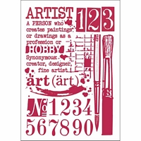 Sablon stencil A4 Artist, Stamperia