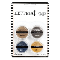 Pudra embosare Letter It Metallics Set, 4buc, Ranger Ink