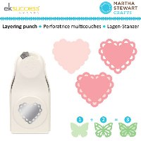 Perforator decupare 2 in 1, filigran, mare, Martha Stewart - Deco Heart